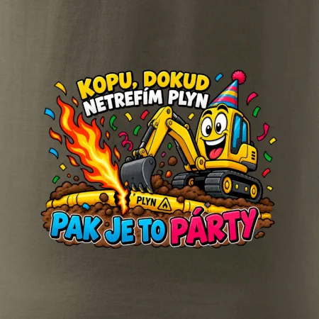 Bagrista kope dokud netrefí plyn