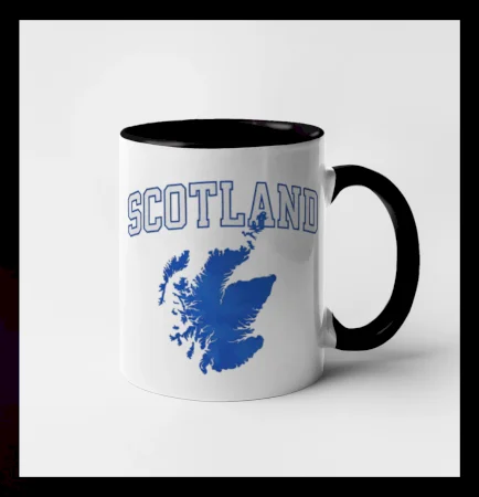 Scotland nápis s mapou