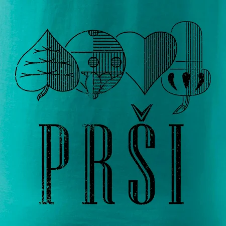 Prší - nápis