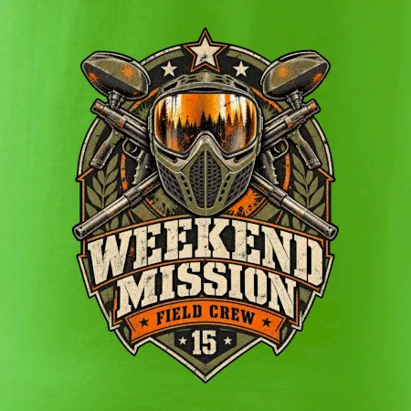 Víkendová mise vintage paintball odznak