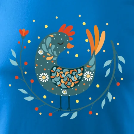 Folklor - slepice s kopretinou
