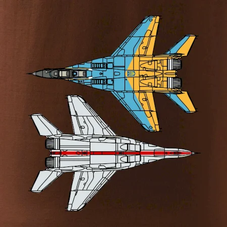 Mig 29 Fulcrum ze spoda a ze zhora