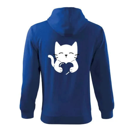 Kočka drží srdce
