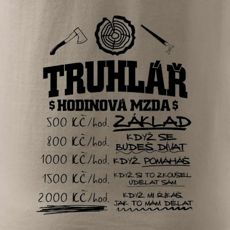Hodinová mzda truhlář