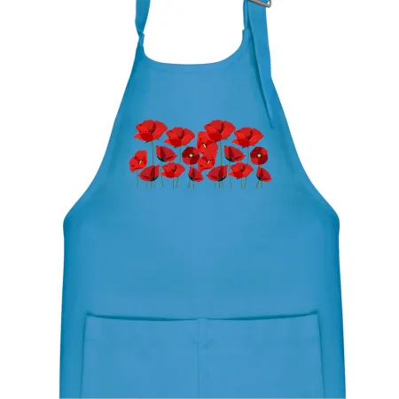 Vlčí mák v řadě