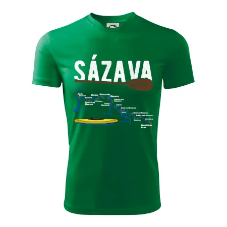 Mapa řeky Sázavy
