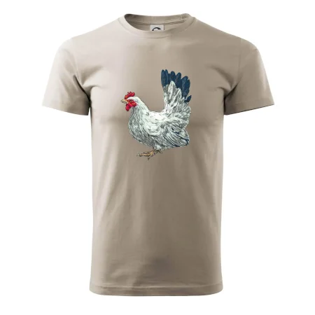 Slepice kreslená bílá