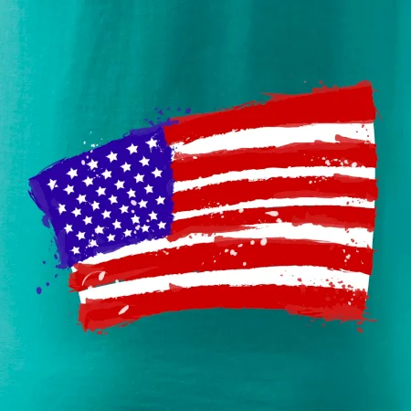 Americká vlajka ohnutá