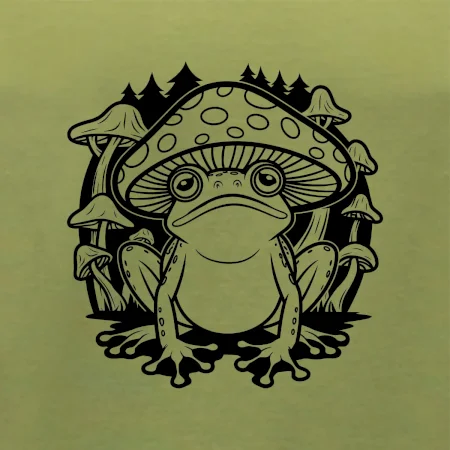 Goblincore černá houbožába