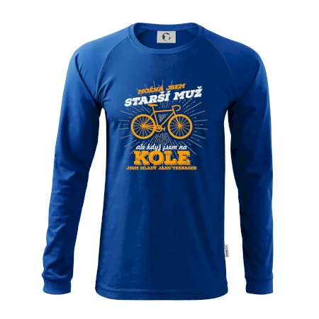 Starší muž - cyklista silniční kolo
