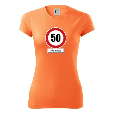 Dopravní značka - rychlost 50 - váš nápis