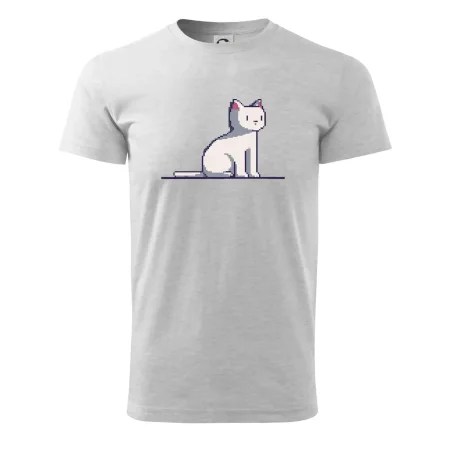Kočka bílá pixel