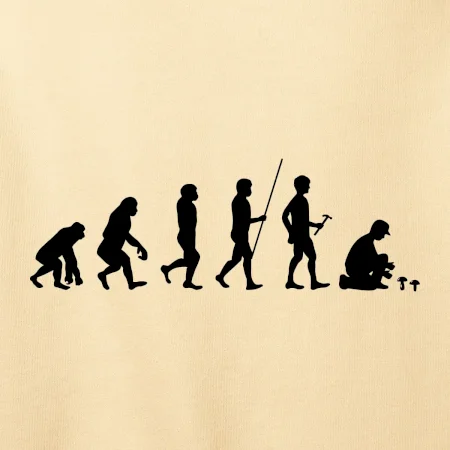 Evoluce houbař muž
