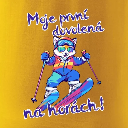 Moje první dovolená na horách modrá liška