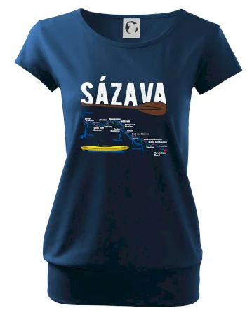 Mapa řeky Sázavy