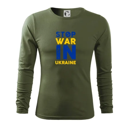 Barevný nápis Stop war in ukraine