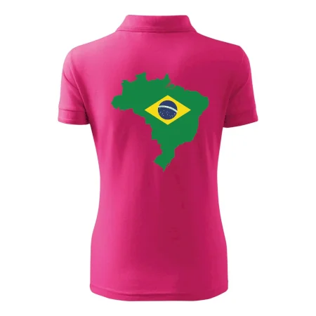 Brazílie vlajka v mapě