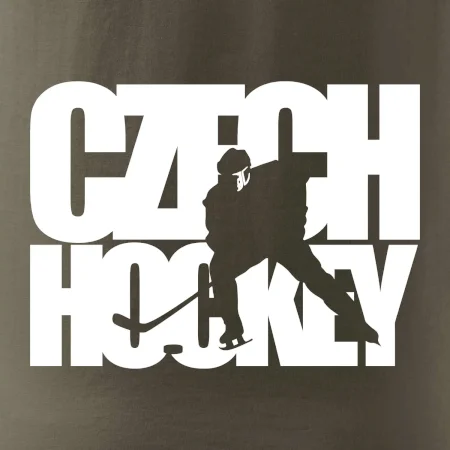 Czech hockey - nápis s hokejistou - Mistrovství světa v ledním hokeji 2026
