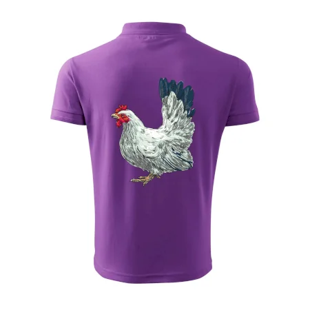 Slepice kreslená bílá