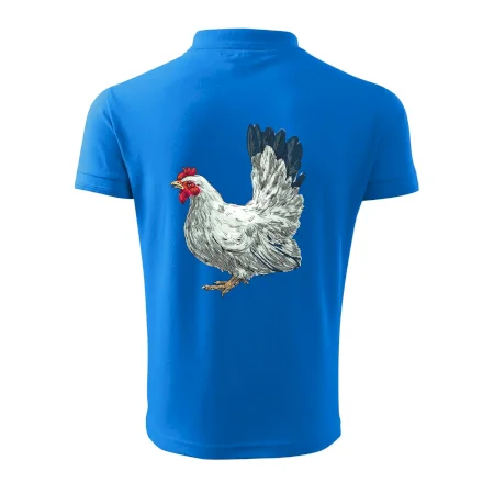 Slepice kreslená bílá