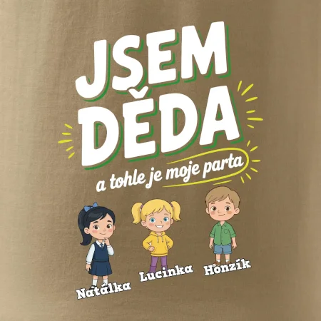 Děda a jeho parta (obrázky a jména vnuků)