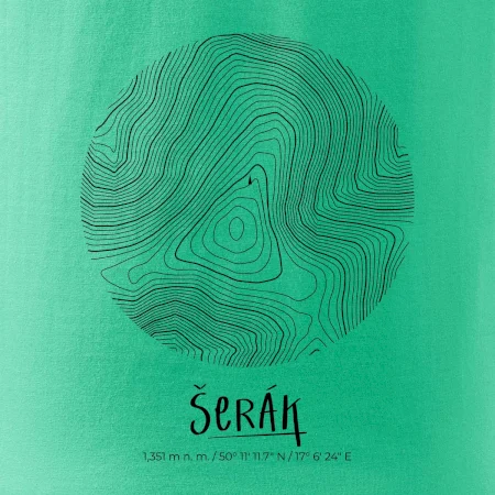 Šerák - vrstevnice v kruhu