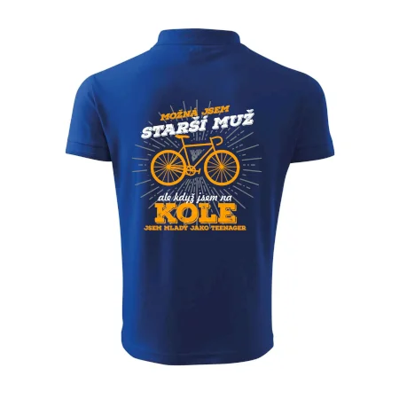 Starší muž - cyklista silniční kolo