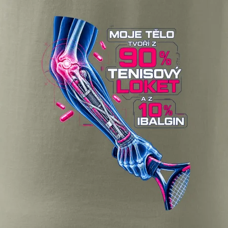 Moje tělo tvoří z 90 % tenisový loket