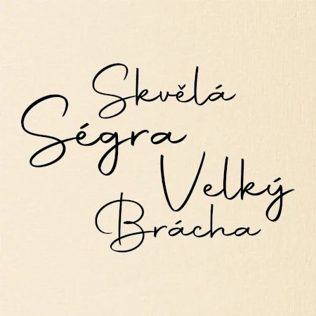 Velký brácha - nápis na zádech
