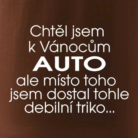 Chtěl jsem k Vánocům auto