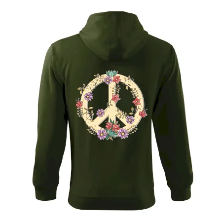 Peace symbol pískový
