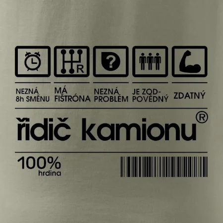 Čárový kód řidič kamionu