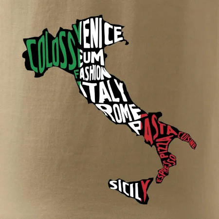 Mapy - názvy měst - Italie