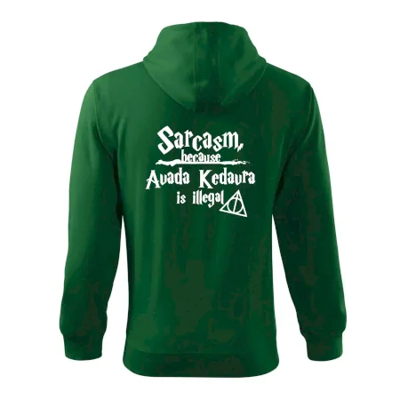 Harry - Sarcasm, because Avada Kedavra is illegal