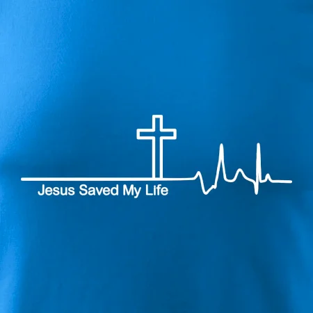 Jesus Saved My Life kříž ekg
