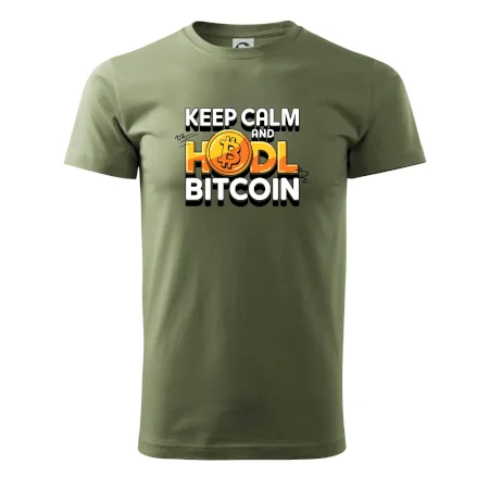 3D nápis Keep Calm and HODL Bitcoin