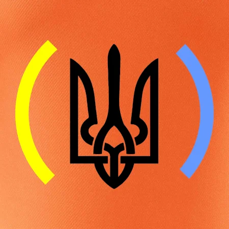 Ukrajina trojzubec s barvami
