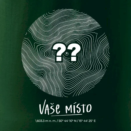 Vaše místo - vrstevnice v kruhu