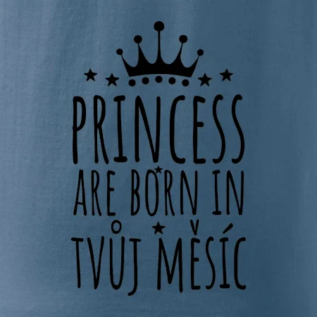 Princesses are born in (vlastní nápis měsíc narození)