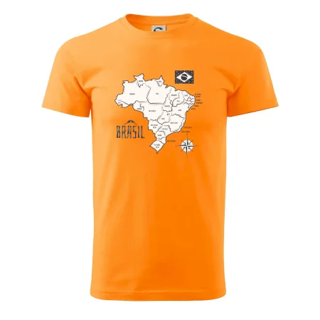 Brazílie mapa s názvy regionů