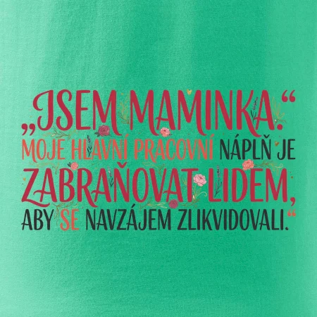 Moje hlavní pracovní náplň je zabraňovat lidem