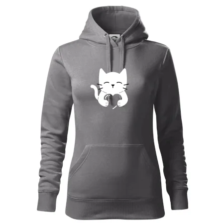 Kočka drží srdce
