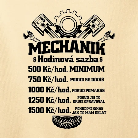 Mechanik - hodinová sazba