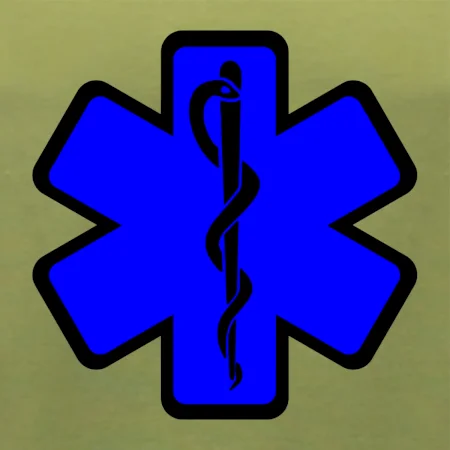 Rescue - Hvězda na prsu +  nápis na zádech