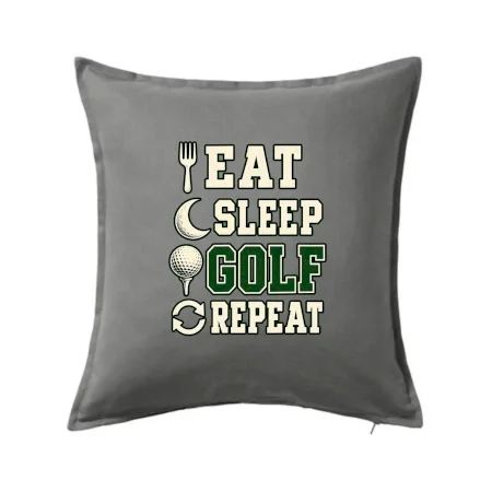 Eat sleep golf repeat typografie