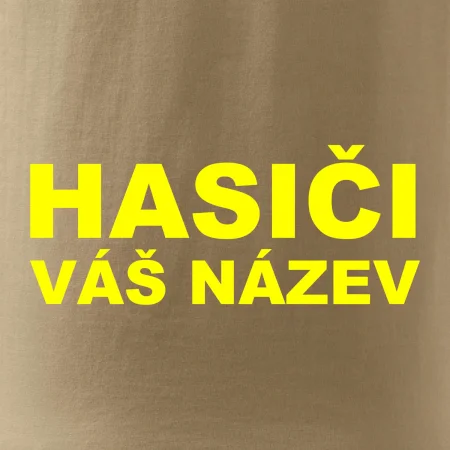 Hasiči - žlutý nápis - váš název sboru