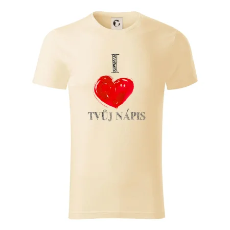 I love malované srdce - vlastní nápis
