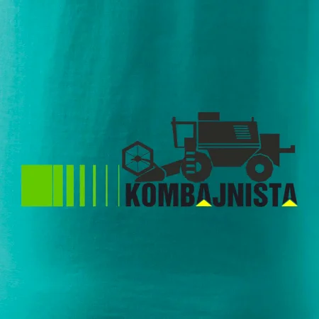 Kombajnista zelená a žlutá