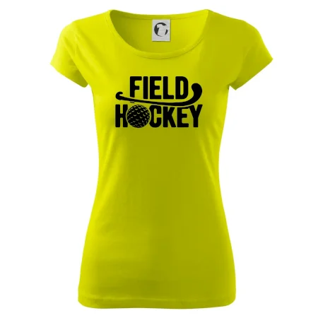 Field hockey míček a nápis