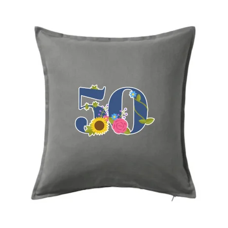 Květinové číslo kreslené - 50